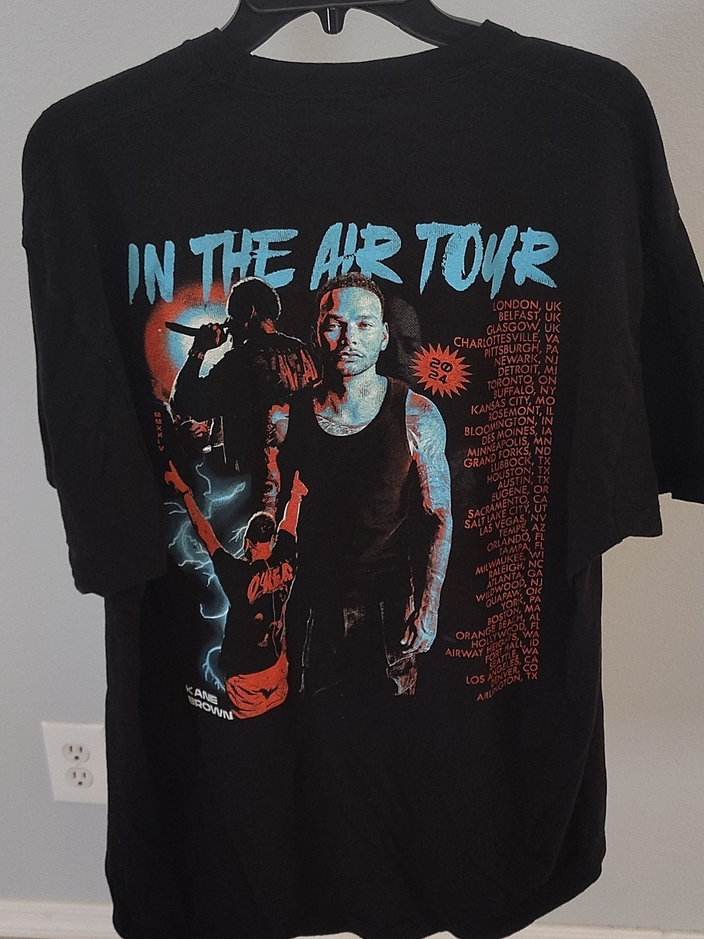 Kane Brown "In The Air Tour" 2024 Concert T-Shirt